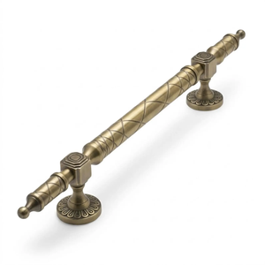 European Classic <b>Antique</b> Brushed Solid Brass Furniture Handles Pastoral Style Pulls for <b>Wardrobe</b> Dresser Cabinet Drawer - Product Image 1