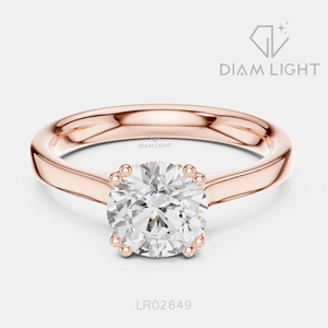 Bague de fiançailles solitaire ronde 1,10 carat, bijoux fins, certifiée IGI, or blanc 14 carats, diamant de laboratoire, bague d'anniversaire - Product Image 5