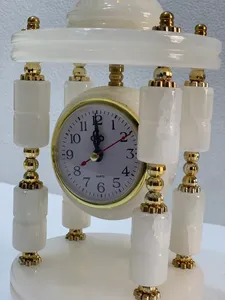 Onyx Marble <b>Clocks</b>, Marble Onyx <b>Clock</b>, White Onyx Marble <b>Clock</b> - Product Image 4