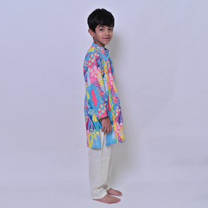Conjunto de Kurta y Pijama para Niños, Estilo Étnico con Chaqueta Elegante, para Bodas y Fiestas, Precio por Cantidad para Exportación, Directo de Fábrica - Product Image 5