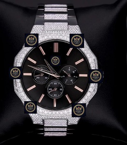 Montre de luxe sportive de haute qualité en acier inoxydable avec verre Moissanite, mouvement mécanique, GPS, date automatique, aiguille, unisexe, pour le quotidien - Product Image 1