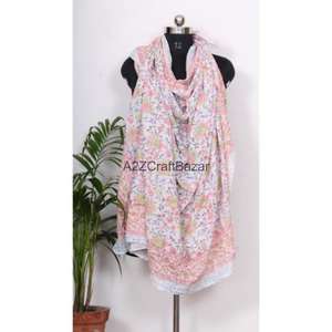 Wholesale Cotton Hand Block Printed Beach Sarong Pareo Bikini Cover Up <b>Wrap</b> Scarf Lightweight Women Wear - Product Image 6