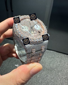 นาฬิกาข้อมืออัตโนมัติ Imperial Jewels รุ่นใหม่ สไตล์ฮิปฮอป หรูหรา สองสี ประดับโมอิสซาไนต์ ตัวเรือนสแตนเลส หน้าปัดกระจก พร้อมเข็มบอกเวลา กันน้ำ 10 บาร์ - Product Image 2