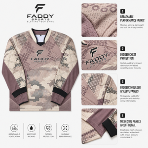 Custom Sublimated Printed 100% Polyester Paintball Jersey <b>Padded</b> Tactical <b>Shirt</b> Solid Breathable Eco-Friendly Long Sleeve Team - Product Image 4