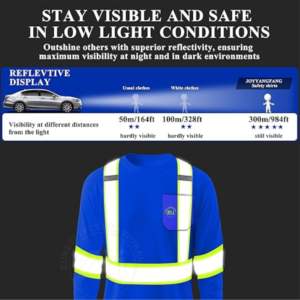 Camisa de Seguridad FR Clase 1 de Manga Larga para Hombre, para Trabajos de Construcción Vial, Reflectante, Impermeable, con Luz LED Intermitente y Logotipo Personalizado - Product Image 4