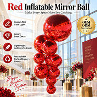 Décorations Grandes Boules Brillantes Argent Ballons Gonflables Chrome Miroir Réfléchissant Boule Sphère Pour Fête Disco Décorations