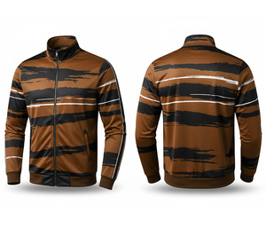 Veste à fermeture éclair intégrale par sublimation pour équipes et clubs, chaude, respirante, séchage rapide |   Tailles Hommes Femmes Jeunes |   Veste d'entraînement - Product Image 4