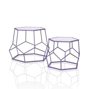 Juego de Mesas Nido Metálicas Modernas y Duraderas, Altura Ajustable, Extensibles, con Recubrimiento en Polvo Resistente a los Arañazos para Uso Diario - Product Image 1