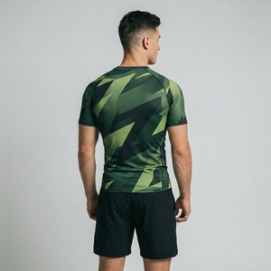 Custom Mens Lightweight Compression <b>Shirt</b> <b>Half</b> <b>Sleeve</b> Athletic Workout Fitness Sportswear - Product Image 3