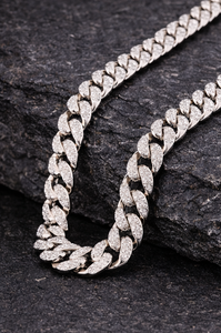 Collar de Cadena Cubana de Lujo de Plata 925 con Moissanita y Baño de Rodio, Engaste de Garra, Estilo Iced Out Hip Hop, Joyería Personalizada para Hombre para Boda - Product Image 4