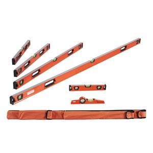 Set di Livelle Meccaniche in Lega di Alluminio Magnetico 78/48/32/24/16/10mm con Bolla d'Aria e Righello, Livella Torpedo 45/90/180 Gradi - Product Image 1