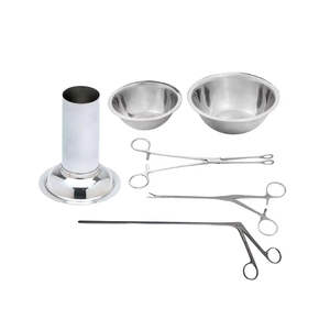 Ensemble d'instruments chirurgicaux gynécologiques pour curettage dilatatoire (C&D) |   Ensemble de 21 instruments en acier inoxydable : forceps, curettes, spéculums |   par Dentavex - Product Image 2