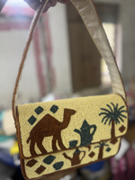 Tas tangan kapasitas besar wanita desainer gaya Bohemian India tas Clutch belanja malam Messenger buatan tangan bermanik gaya Boho grosir