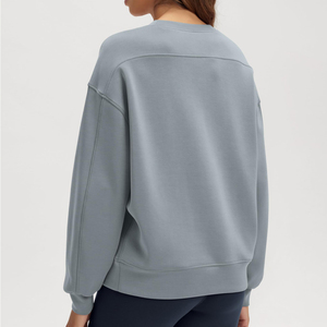 Custom Apparel Manufacturer Womens Pullover <b>Sweat</b> <b>Top</b> Women's Crew Neck Sweatshirt Private Label Women Apparel - Product Image 3