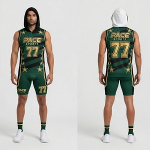 New <b>Model</b> Design Digital Print Breathable Plus Size 7v7 Football Uniform Customized Logo & Colors Spandex/Polyester Sportswear - Product Image 3