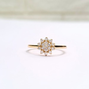 Bague Fleur en Moissanite Argentée, Bague à Pétales Ronds pour Femme, Bijoux de Mariage et de Fiançailles en Gros - Product Image 3