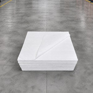 แผ่นดูดซับน้ำมันอุตสาหกรรม 160 GSM 40x50 ซม. น้ำหนักเบา โพลีโพรพิลีน 100% ซึมซับเร็ว ยี่ห้อ OEM SABER SO160-PD - Product Image 1