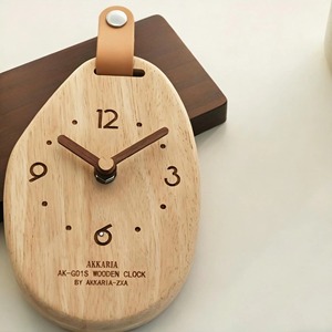Nouvelle Arrivée Horloge de Bureau Ovale Minimaliste en Bois, Mouvement à Quartz Silencieux, Affichage à Aiguilles, Fonctionnant sur Piles - Product Image 4