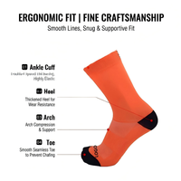 Chaussettes de sport athlétiques antidérapantes personnalisées avec logo pour hommes, idéales pour le basketball, le football, la course à pied, le trampoline et la gym, vente en gros