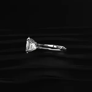 Oval Cut Diamond Trilogy <b>Ring</b> With Pear Cut Side Stone With IGI Certified VVS-VS Clarity Buy Direct From <b>Indian</b> Trusted Supplier - Product Image 3