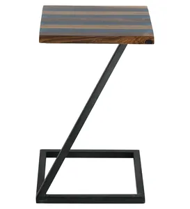 Handmade <b>Wooden</b> Epoxy Resin <b>Square</b> Side <b>Table</b> Metal Leg Lamp <b>Table</b> Vase Stand End <b>Table</b> Small Space <b>Coffee</b> Furniture - Product Image 6