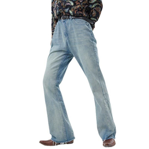 กางเกงยีนส์ยืด OEM สำหรับผู้ชาย แบบซิป ปิดด้านหน้า ทรงสกินนี่ กางเกงยีนส์ผู้ชายแบบสั่งทำ ผู้ผลิตกางเกงยีนส์เดนิม ทรงตรง สไตล์ลำลอง ทรงเข้ารูป - Product Image 5