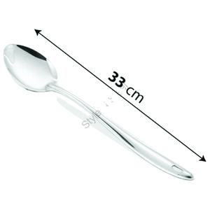 ช้อนสแตนเลสด้ามยาวแบบแข็งช้อนใช้ซ้ำได้ - Product Image 1
