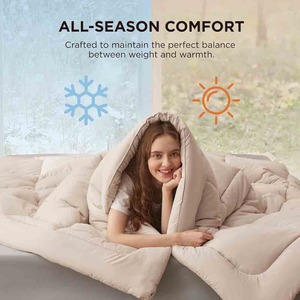Cotton Luxury <b>Quilted</b> Eco-Friendly Reversible Comforter Multiple Sizes Water-Resistant Comforter - Product Image 6