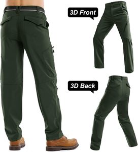 Pantalones Cargo Impermeables Verde Oscuro para Hombre con Bolsillos con Cremallera y Tecnología Gore-Tex para Actividades al Aire Libre - Product Image 4
