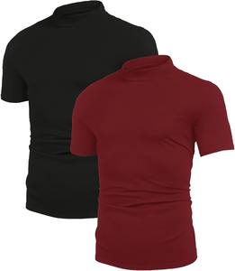 Camisetas de Hombre DAN 2561, Manga Corta, Color Sólido, Estilo Casual de Negocios, Personalizables, en Corduroy con Spandex/Poliéster - Product Image 2
