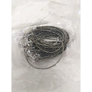 สร้อยข้อเท้าไพไรต์ทรงเหลี่ยมขนาด 2 มม. คุณภาพสูง น้ำหนักเบา แฟชั่นผู้หญิงหรูหรา ทำมือ เป็นมิตรกับสิ่งแวดล้อม ขายดี - Product Image 3