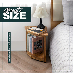 Acacia Wood Corner Stool Built With Sturdy Structure And Natural Finish Offering Practical Seating For Bathrooms Living - Product Image 4