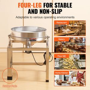 Automatic Electric 25W Stainless Steel Powder Sifter Machine 40+100 Mesh <b>Vibrating</b> <b>Screen</b> Shaker for Sieving Separating Powders - Product Image 4