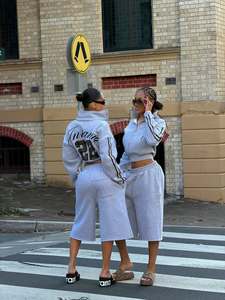 Custom <b>Women</b>’s Cropped Zip Up Tracksuit Set Two Piece <b>Fleece</b> Jacket and Wide Leg <b>Jogger</b> Pants Casual Streetwear Outfit - Product Image 2