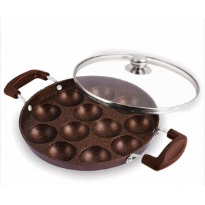 Multipurpose Appam Patra for Snacks and Breakfast Non Stick Appam <b>Pan</b> <b>Large</b> Size Appam Patra for Family Cooking - Product Image 1