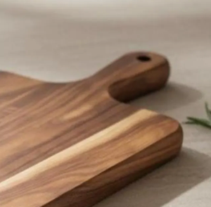 Tabla de cortar rectangular de madera de teca para cocina, tabla de cortar de madera de acacia con asa para uso doméstico. - Product Image 2