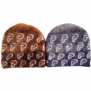 Wholesale Custom Women's Mohair Beanie Hat | Knit <b>Winter</b> <b>Cap</b> | Custom Logo Warm Casual Beanie Outdoor Brand Merchandise Common - Product Image 5