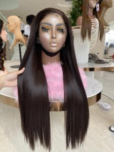 Cuticle Aligned Remy Virgin Human Hair Lace <b>Front</b> <b>Wig</b> for Black Women Customized Colorful 180% Density - Product Image 2