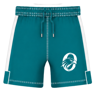 Pantalones Cortos de Rugby Blancos y Verde Azulado, Cintura Elástica con Cordón, Ropa Deportiva para Entrenamiento y Partidos, Pantalones Cortos de Rugby Ligeros - Product Image 1