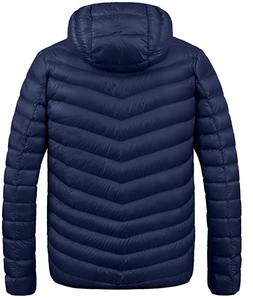 เสื้อแจ็คเก็ตพัฟเฟอร์น้ำหนักเบาแบบพับเก็บได้ OEM เสื้อโค้ทกันหนาวสำหรับฤดูหนาว  รับทำโลโก้ตามสั่ง ขายส่ง เสื้อแจ็คเก็ตอุ่นเบาแบบมีฮู้ด เสื้อแจ็คเก็ตพัฟเฟอร์สำหรับฤดูหนาว - Product Image 2