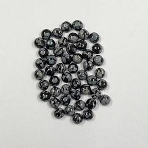 6mm Natural Snowflake <b>Obsidian</b> Round Flatback Cabochon Ready To Purchase Loose Gemstones At Factory Stock Bulk Order Available - Product Image 2