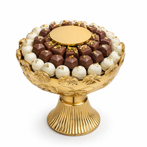 <b>Assorted</b> <b>Chocolate</b> Gift Bowl With Gold Fluted Bowls Premium Marble Serving Platter For Wedding Corporate Gifting And Holiday - Product Image 2