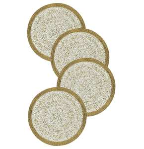 Magnifiques sets de table brodés à la main avec perles, décoratifs et luxueux, pour table à manger, mariage, fête et usage domestique festif. - Product Image 2