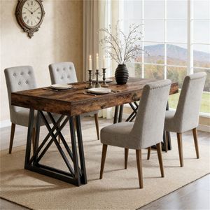 Tavolo da Pranzo in Stile Rustico per Cucina, Scrivania/Ufficio Multifunzionale - Product Image 1