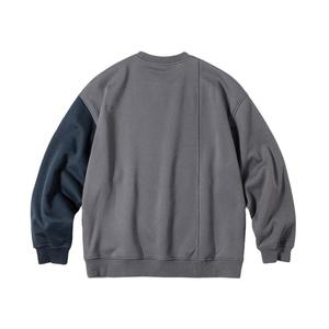 Custom Made Men Sweatshirts Color <b>Block</b> Long Sleeve Crewneck Sweatshirts Casual Loose Fit Breathable Stylish Streetwear Apparel - Product Image 5