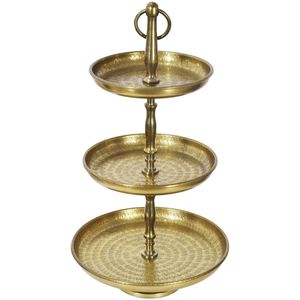 Soporte de Servicio de Latón de Lujo con Platos Grabados para Exhibición de Postres y Artículos de Regalo, Decoración del Hogar, Decoración de Mesa, Uso en la Cocina - Product Image 3