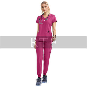Ensembles de tenues médicales pour femmes enceintes, 2 pièces, uniforme médical d'automne, costume de jogging pour médecin et infirmière, logo personnalisé par Raw to Fine - Product Image 6