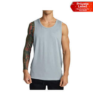 Wholesale Custom Logo <b>Men</b> Tank Top Breathable <b>Gym</b> Fitness <b>Vest</b> Manufacturer Custom Printed <b>Men</b> Tank Top Cotton Blend Casual - Product Image 1