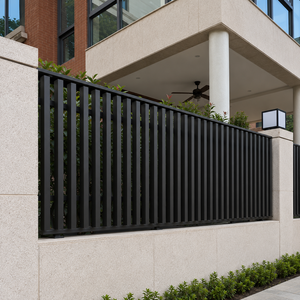 Durable Eco-Friendly 6-Foot Aluminium Alloy Rectangle Vertical Slat Security <b>Fence</b> UV Resistant Anti-Climb Powder Coated Easily - Product Image 2