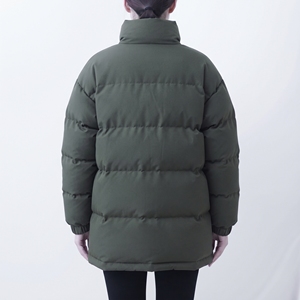 Chaqueta Larga Acolchada para Mujer Hawk Eye, Cuello Alto, Cierre Completo, Abrigo de Invierno, Color Sólido, Relleno de Poliéster, Chaqueta Gruesa y Cálida - Product Image 6